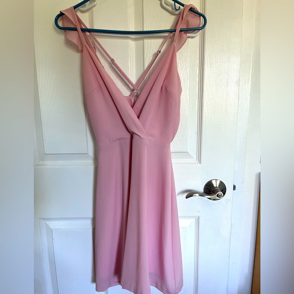 Pink knee length dress